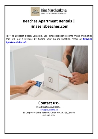 Beaches Apartment Rentals | Irinasellsbeaches.com