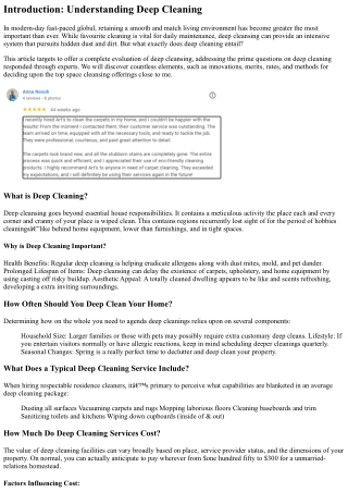 Top Questions About Deep Cleaning Answered via Experts