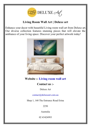Living Room Wall Art   Deluxe art