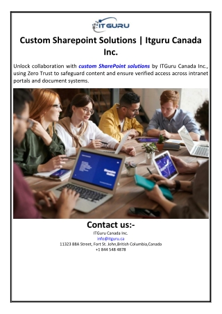 Custom Sharepoint Solutions | Itguru Canada Inc.