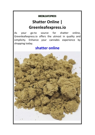 Shatter Online  Greenleafexpress.io