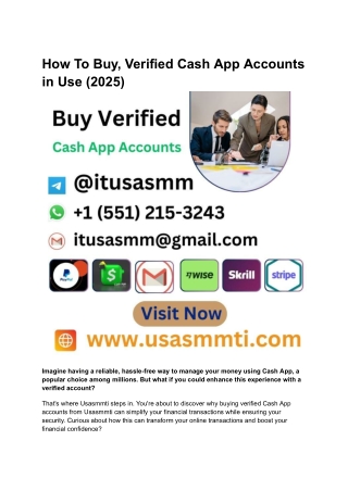 How To Buy, Verified Cash App Accounts in Use (2025)