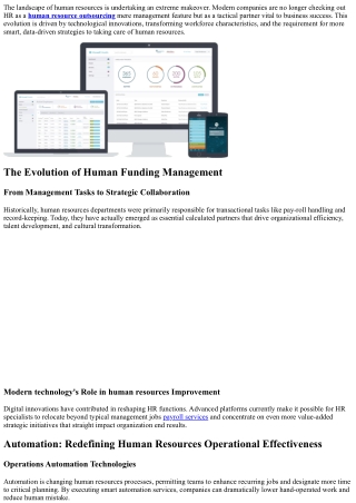 Past Payroll: How Human Funding Management Defines the Future of Human Resources