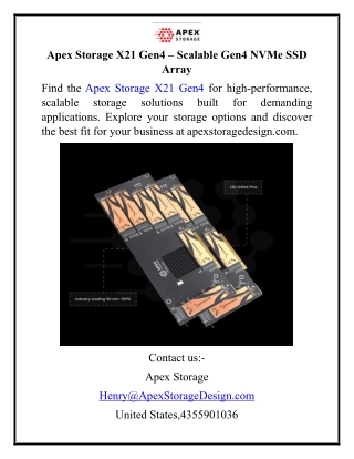 Apex Storage X21 Gen4 Scalable Gen4 NVMe SSD Array