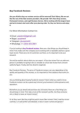 3 Buy Facebook Reviews