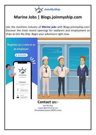 Marine Jobs | Blogs.joinmyship.com