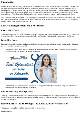 How to Ensure You’re Seeing a Top Rated Eye Doctor Near You