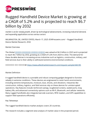 Rugged Handheld Device Market