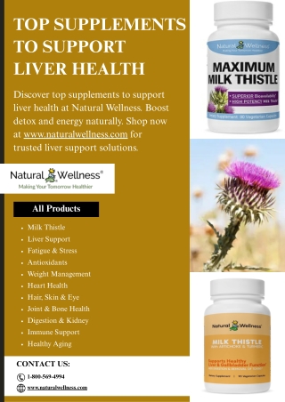 Top Supplements to Support Liver Health - naturalwellness.com