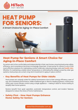 Heat Pumps for Seniors  Quiet, Safe & Easy to Use