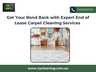 Get Your Bond Back with Expert End of Lease Carpet Cleaning Services