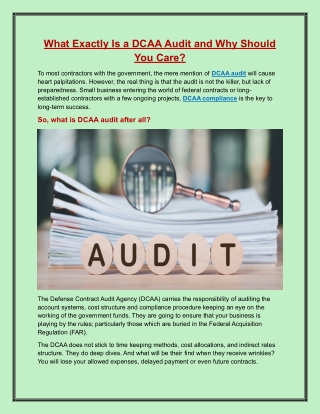 What Exactly Is a DCAA Audit and Why Should You Care?