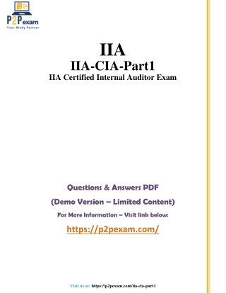 IIA-CIA-Part1  Questions and Answers pdf dumps