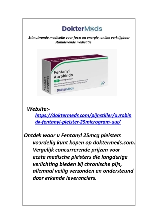 Prijs en snelle verzendopties voor Fentanylpleister 25mcg