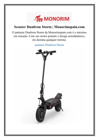 Scooter Dualtron Storm | Monorimspain.com
