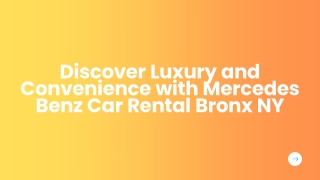Luxury Mercedes Benz Rental in Brooklyn NY – Drive in Style