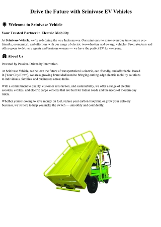 "Best e-vehicle in tamil nadu, Near by e-vehile product  in tamil nadu,