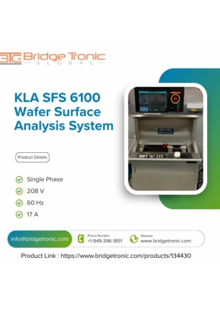 KLA SFS 6100 Wafer Surface Analysis System