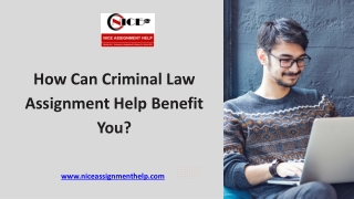 How Can Criminal Law Assignment Help Benefit You?