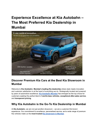 Experience Excellence at Kia Autobahn – The Most Preferred Kia Dealership in Mumbai (1)