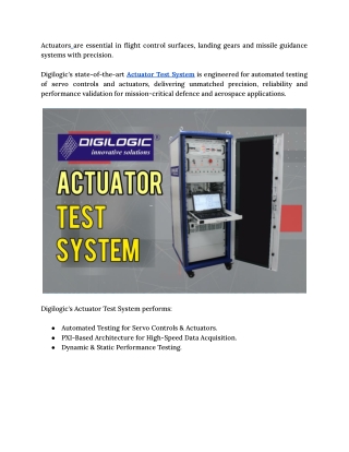 Actuator Test System _ Digilogic Systems Ltd