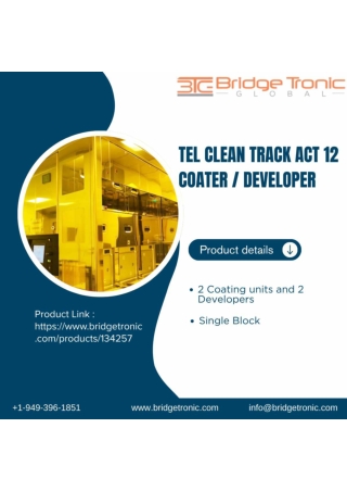 Tel Clean Track Act 12 Coater _ Developer