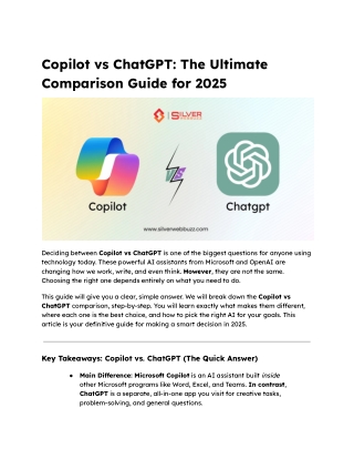 Copilot vs ChatGPT: 2025 Feature Comparison Guide