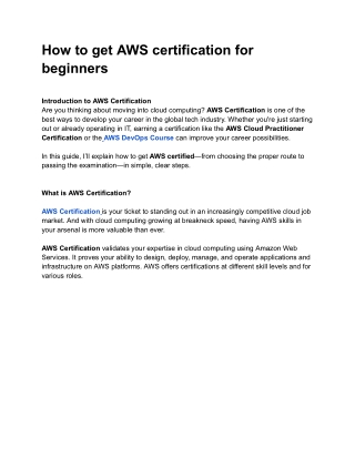 Why AWS Certification is Important in 2025?
