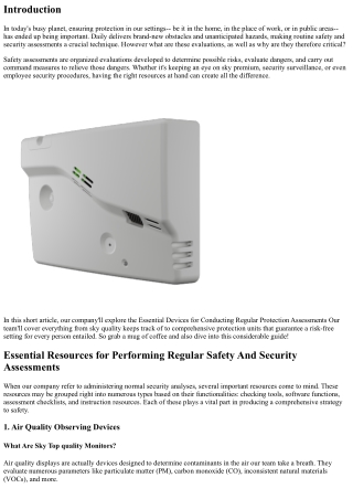Crucial Devices for Administering Normal Protection Examinations