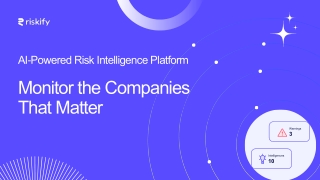 Riskify: AI‑Powered Risk Intelligence Platform