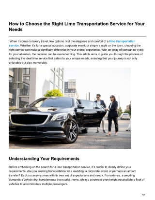 How to Choose the Right Limo Transportation Service for Your Needs (2)
