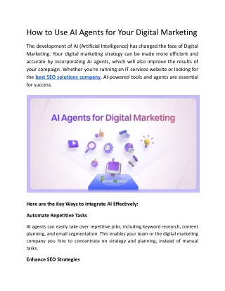 How to Use AI Agents for Your Digital Marketing