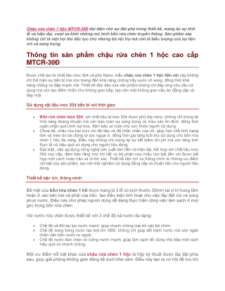 Chậu Rửa Chén 1 Hộc Inox 304 Nano Đen Cao Cấp MTCR-30Đ