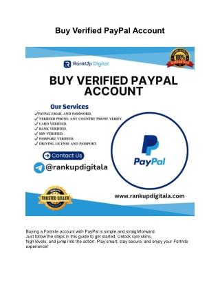 Buy Verified PayPal Account