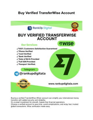 Buy Verified TransferWise Account