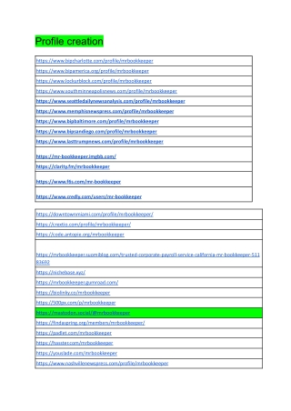 Profile creation Free backlinks 2025