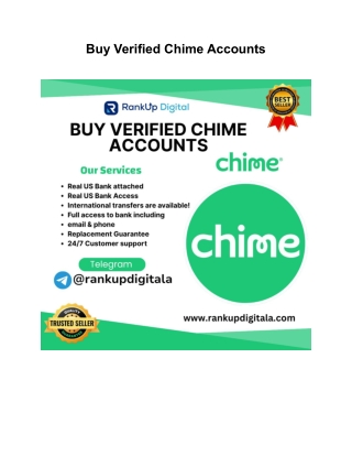 Buy Verified Chime Accounts