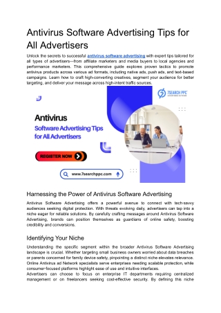 Antivirus Software Advertising Tips for All Advertisers