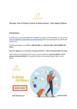 _Farensky_ How to Contact a Human at Asiana Airlines – Easy Support Options