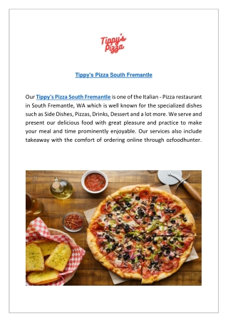 Tippys Pizza South Fremantle Menu | Takeaway | Dine-in