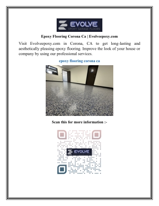 Epoxy Flooring Corona Ca  Evolveepoxy