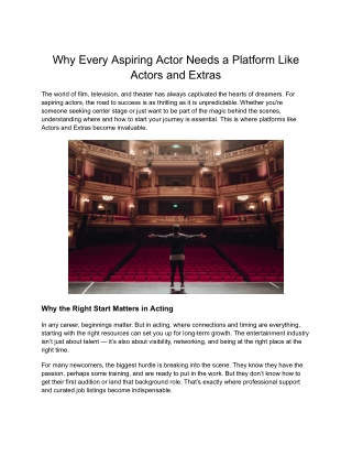 Find Talent for Productions | Actors and Extras Directory