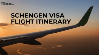 Schengen Visa Flight Itinerary