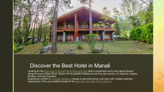 Looking for the best hotel in Manali