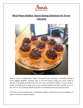 Meal Plans Halifax Smart Eating Solutions for Every Lifestyle - Jane's Next Door