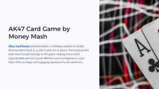 Discover the Fun of AK 47 Card Game – A Popular Teen Patti Variation