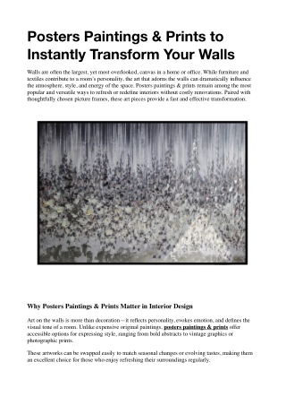 Posters Paintings & Prints