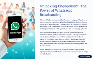 Improve Customer Communication Through Whatsapp Broadcasting