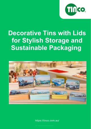 Decorative Tins with Lids for Stylish Storage and Sustainable Packaging