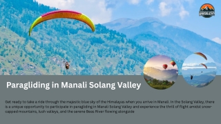 Paragliding in Manali Solang Valley